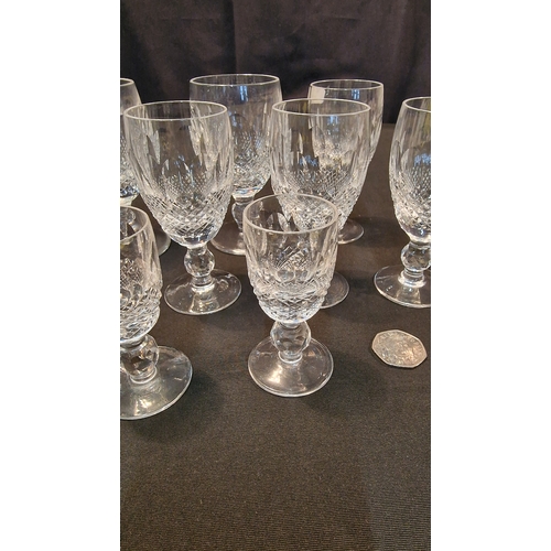 26 - Discontinued First Edition
11 stunning Waterford Crystal COLLEEN Short Stem Claret Wine Glasses.  10... 