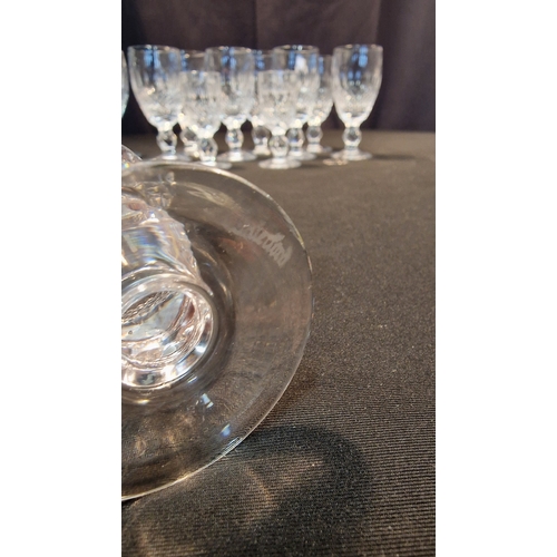 26 - Discontinued First Edition
11 stunning Waterford Crystal COLLEEN Short Stem Claret Wine Glasses.  10... 