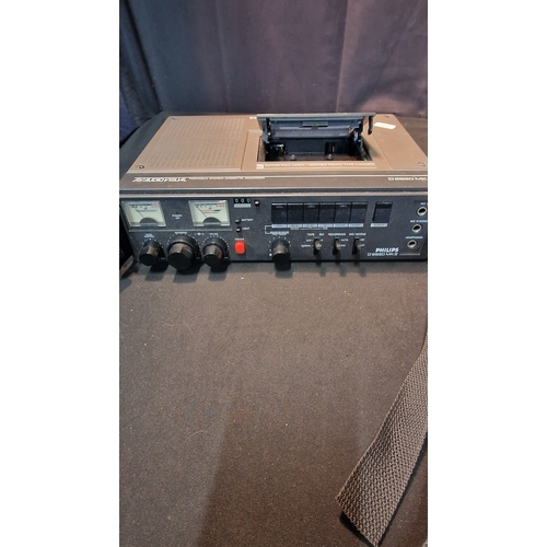 42 - Phillips D6920 MK2 Av Audio portable stereo cassette recorder.
Tested for power