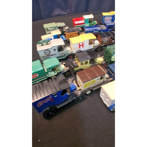 55 - A selection of 20 matchbox, Lledo and days gone advertising vans