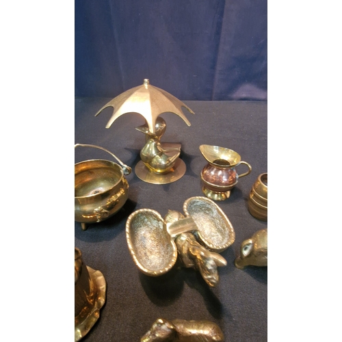 67 - An assortment of miniature brasses.