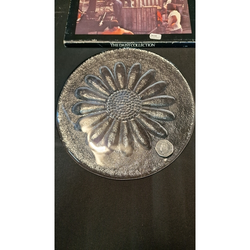 69 - Hand made Daisy Cheese Platter FT215 by Dartington Crystal.