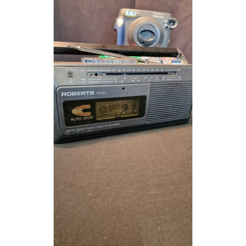 71 - ROBERTS rc30 radio cassette player, Fujifilm installed 200 camera and a Mitel 5320 conference teleph... 