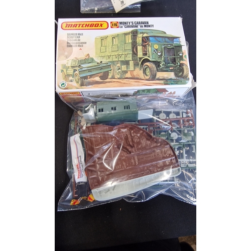 74 - Two vintage matchbox model kits.  MONTYS caravan  no.4185 scale 1:76 and Surtees TS16/03 no.PK305
Pa... 