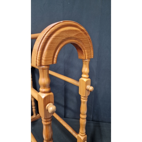 81 - A  victorian style pine towel rack