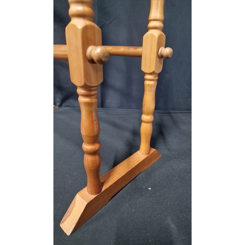 81 - A  victorian style pine towel rack