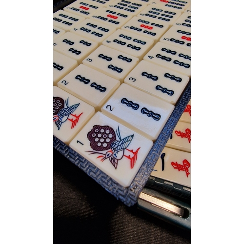 93 - Vintage Mahjong Mah Jongg Bamboo Set - 144 Bamboo Tiles, 88 Sticks & 4 dice