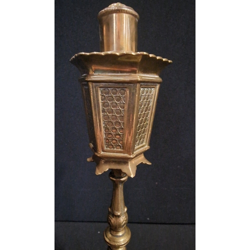 100 - Antique Erhard & Sohne Brass Candlestick/Street Lamp Lighter-Made In Germany