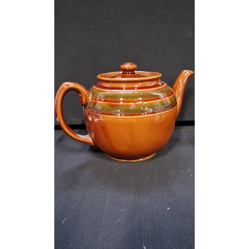 162 - High glazed West German jug and Sadler tea pot