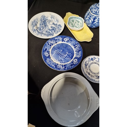 172 - Selection of Tableware inc Wedgewood Countryside and Blue Heritage Pattern, FR Gray, Broadhurst Will... 