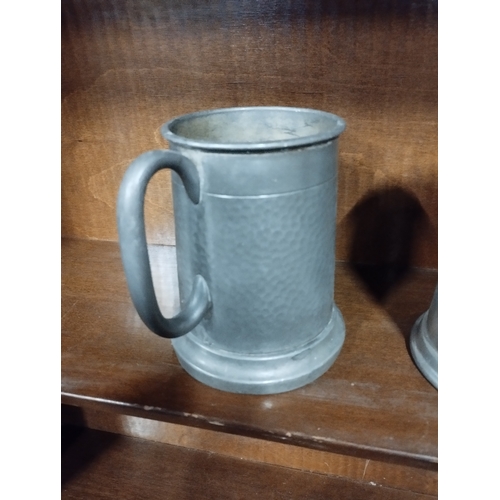 184 - Three Vintage Pewter Tankards