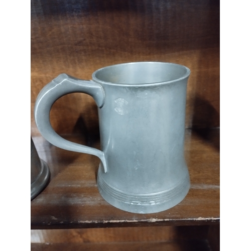 184 - Three Vintage Pewter Tankards