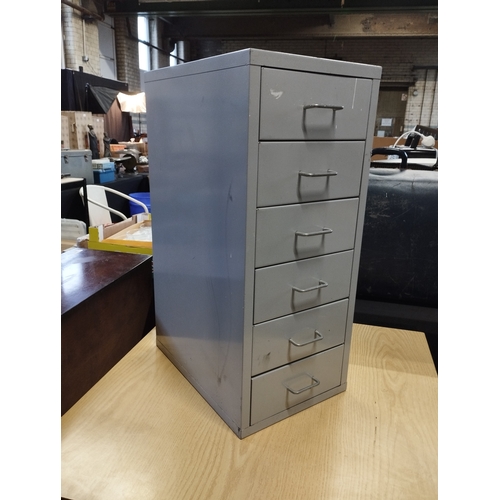 265 - Small Metal 6 Drawer Set. Approx. 66H x 28W x 41D cm