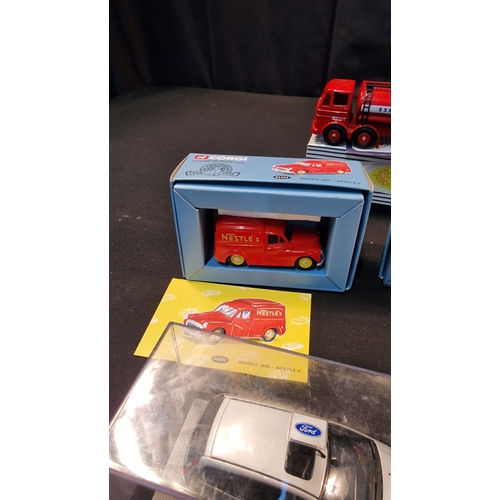 210 - A collection of Dinky and Corgi, advertising vans, cars, and planes