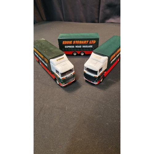 211 - A collection of 8 Corgi EDDIE STOBART haulage trucks.