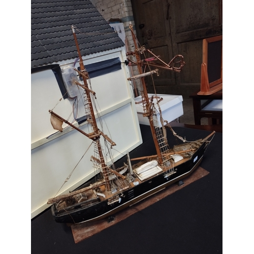 224 - Large Wooden Model Ship Approx. 56cm Length