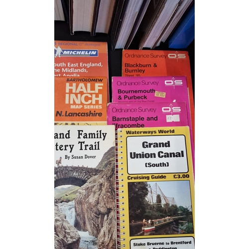 301 - A selection of ordnance survey maps and local walk and geographical books