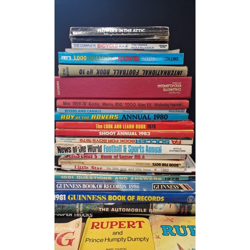 316 - A collection of mainly 1970's and 1980's vintage children's books.  Incudes Rupert the Bear and Guin... 