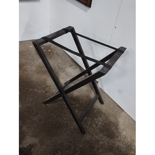 292 - Folding Leather Tray Table Approx. 70cm High