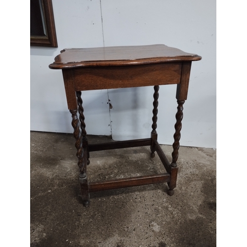 293 - Vintage Wooden Twist Leg Side Table. Approx. 72cm High