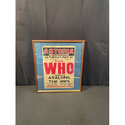 355 - Original vintage The Who poster from the Astoria Rawtenstall 40x48cm