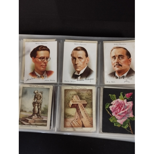 368 - Selection of Vintage Collectable Cigarette Cards in Display Folder. Brands include John Player, Will... 