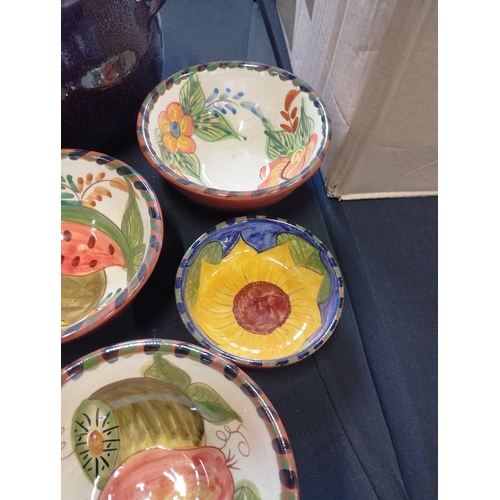 386 - Selection of Portuguese Decorative Terracotta Bowls