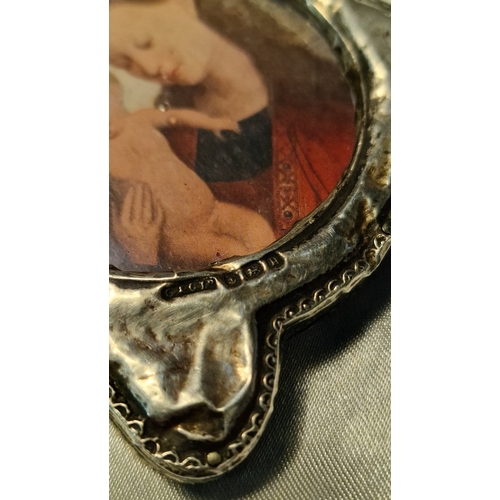 435 - Small sterling silver photo frame 6cm x 6cm square.