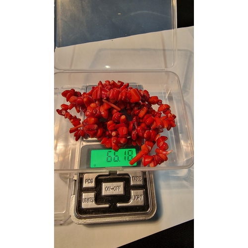 456 - A selection of red coral gems
Weight approx 66.18g