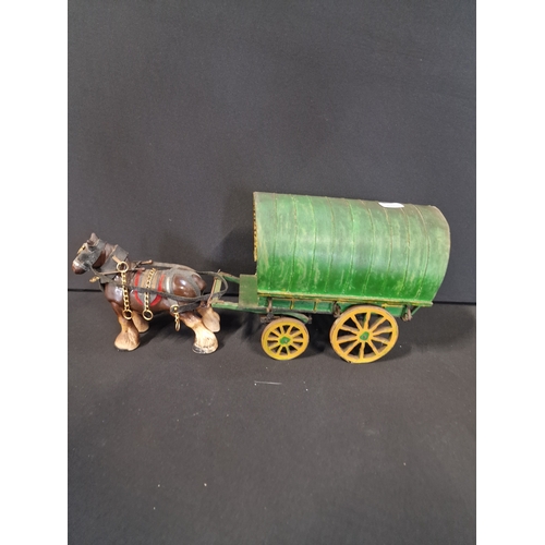 4 - Vintage Gypsy horse and Barrell Top Caravan