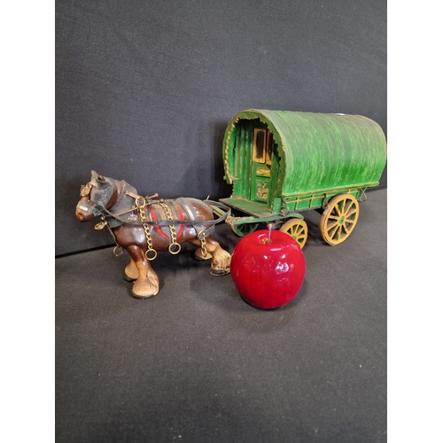 4 - Vintage Gypsy horse and Barrell Top Caravan