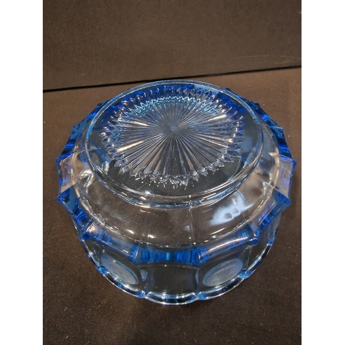 7 - Vintage Fostoria BLUE 1887 Coin Glass Round Bowl 7.5” / 19cm 
Excellent condition. No chips or scrat... 