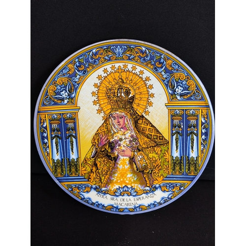 22 - 2 religious decorative plates