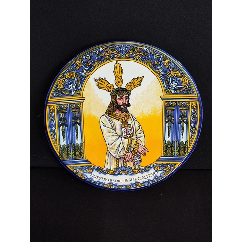 22 - 2 religious decorative plates