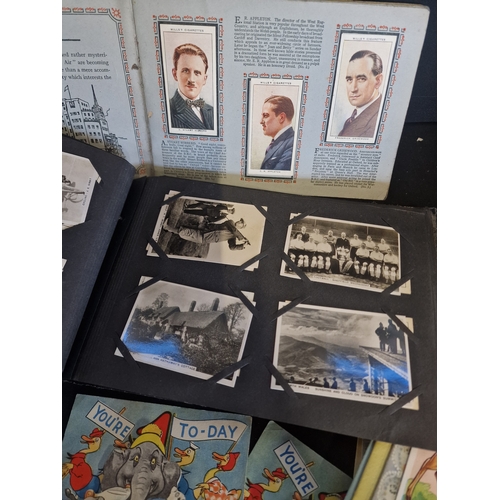 34 - A large quantity of antique and vintage celebration cards. Also Radio celebrities cigarette cards an... 