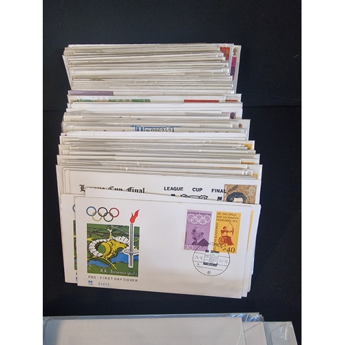 46 - Over 170 first day stamps packs.  Dated 1970 to 1971.