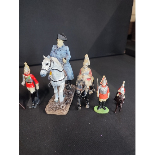 110 - Collection of mainly Officers and Mounted Guard models mixed cast metal and resin