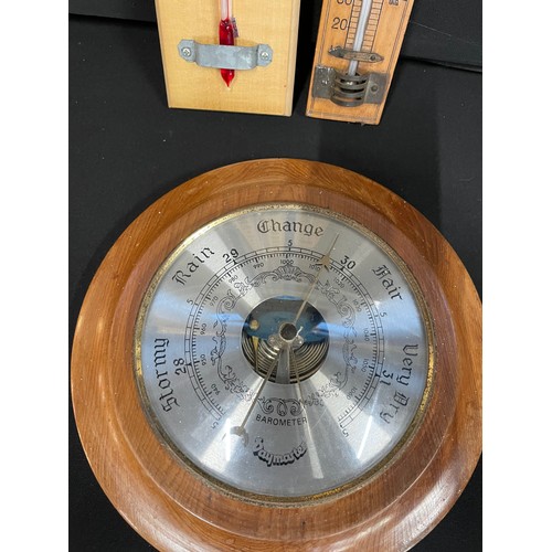 5 - Vintage Barometer & Thermometers