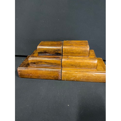 9 - Pair Of Vintage Wooden Bookends