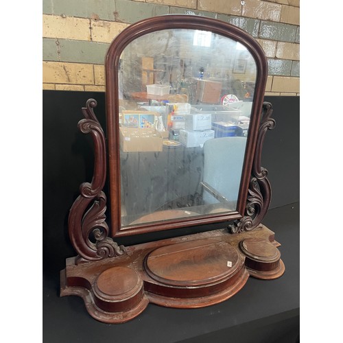 43 - Antique Mahogany Dressing Table Stand Mirror