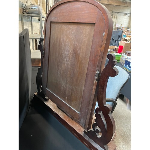 43 - Antique Mahogany Dressing Table Stand Mirror