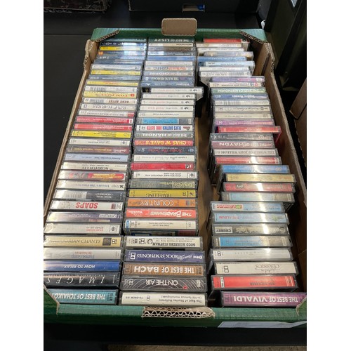 114 - Large Box Containing Mixed Genre Cassette Tapes