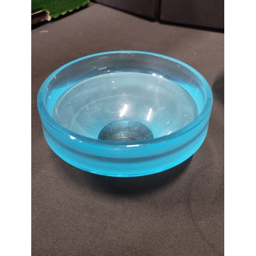 150 - Vintage Blue Glass Bowls Set