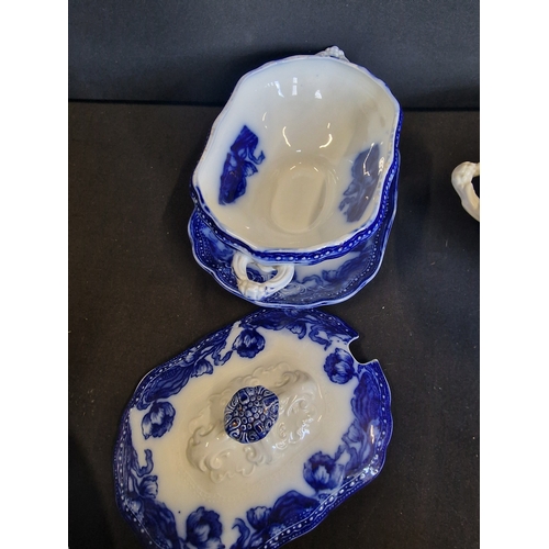 156 - Five piece of Antique New Wharf Ware Elngland.  Fabulous condition with two serving bowls with plate... 