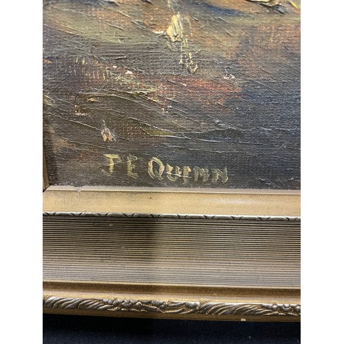 191 - Oil On Board Signed J.Quinn @Bride Over Ambleside'