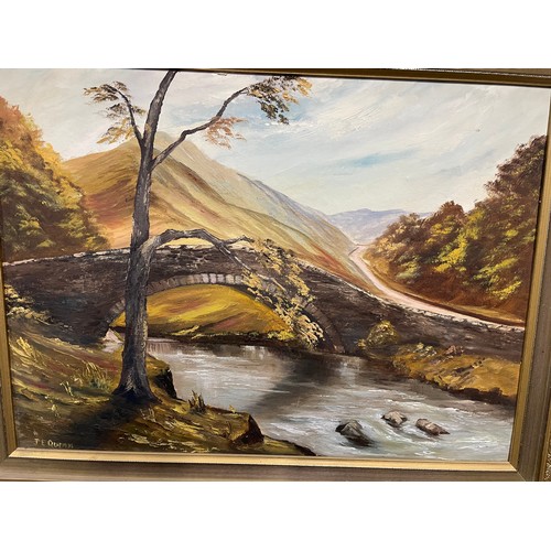 191 - Oil On Board Signed J.Quinn @Bride Over Ambleside'