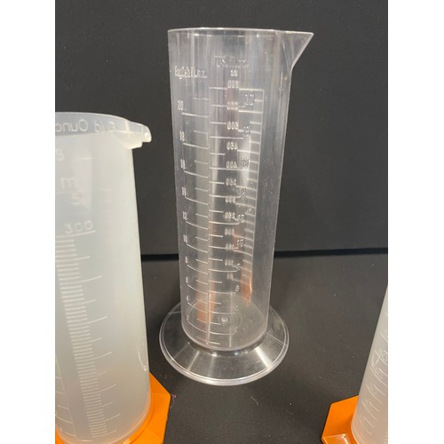 205 - 3 x Science Measuring Beakers