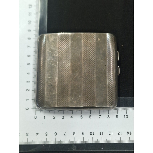 217 - A solid sterling silver cigarette case.