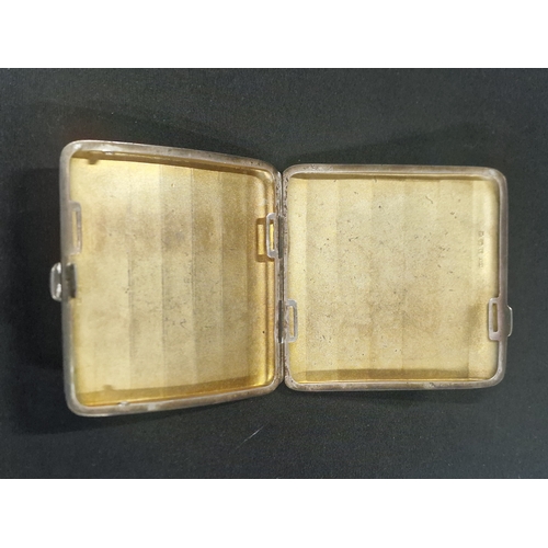 217 - A solid sterling silver cigarette case.