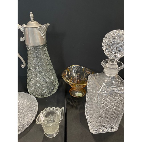 245 - Selection Of Mixed Cut Glass Inc Decanters